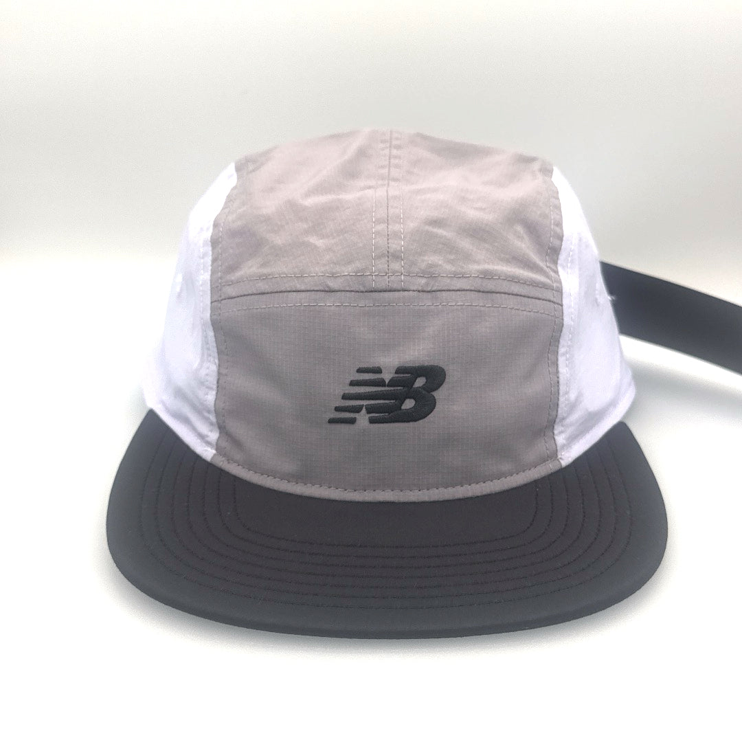 new-balance-5-panel-hat-grey-white-black