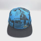 Lacoste 5 Panel Hat Tennis Print Blue Mesh Lining Pt1 "Upcycling"