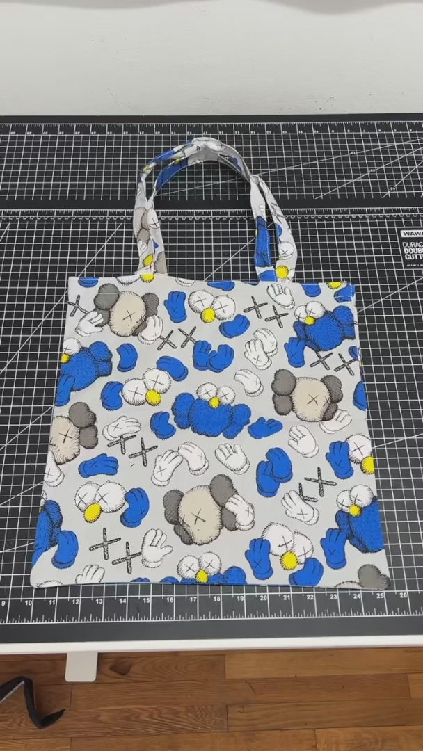 KAWS 5 Panel Hat Seeing/Watching Tote Bag Pt1 