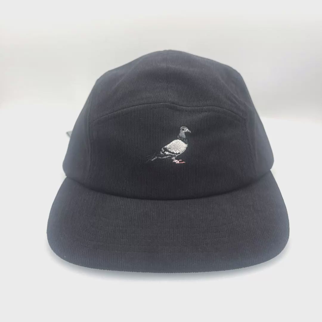 staple-pigeon-black-corduroy-5-panel-hat